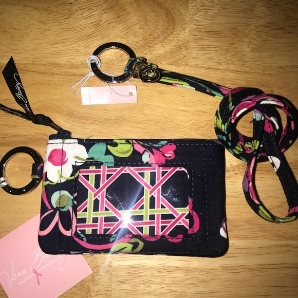 Vera Bradley Zip ID and lanyard in RIBBONS - Picture 4 of 4
